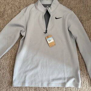 Nike Victory Men's Dri-FIT 1/2-Zip Golf Top Wolf Grey/Black size M. NWT